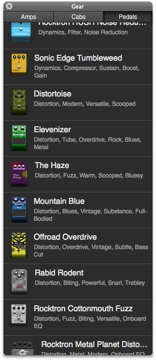AmpKit for Mac - Pedals